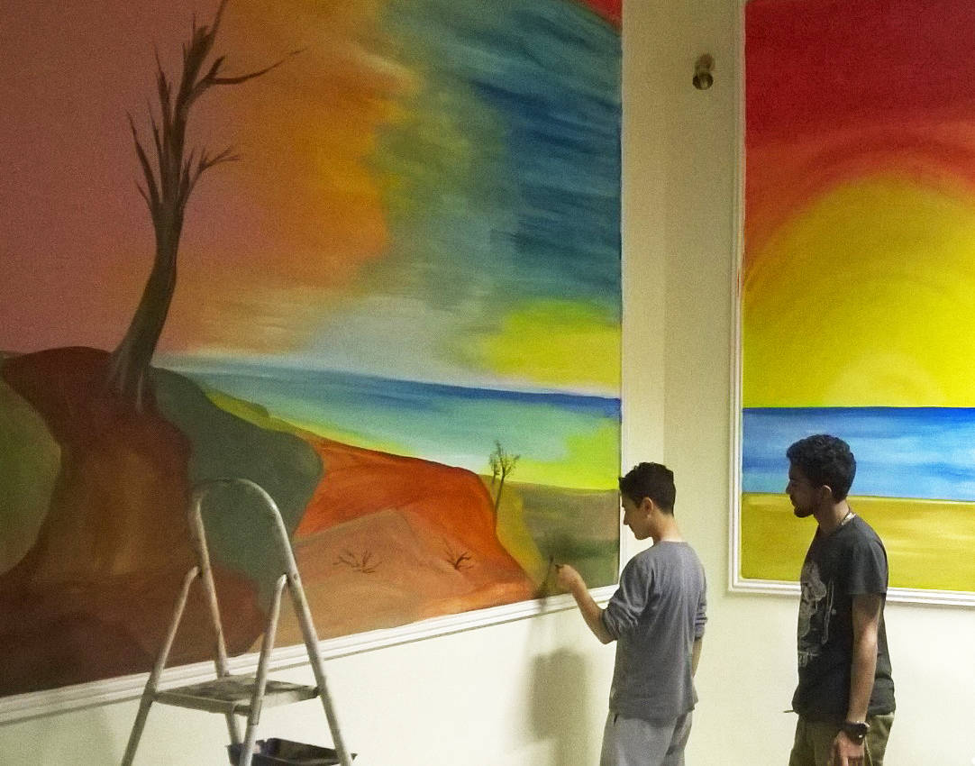 Metadrasi - Μεταβατική Δομή Φιλοξενίας στη Σάμο 16 Metadrasi - painting Samos
