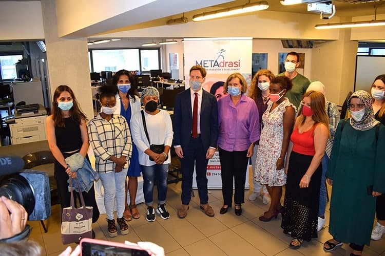 Welcoming the French Minister of State for European Affairs in our offices