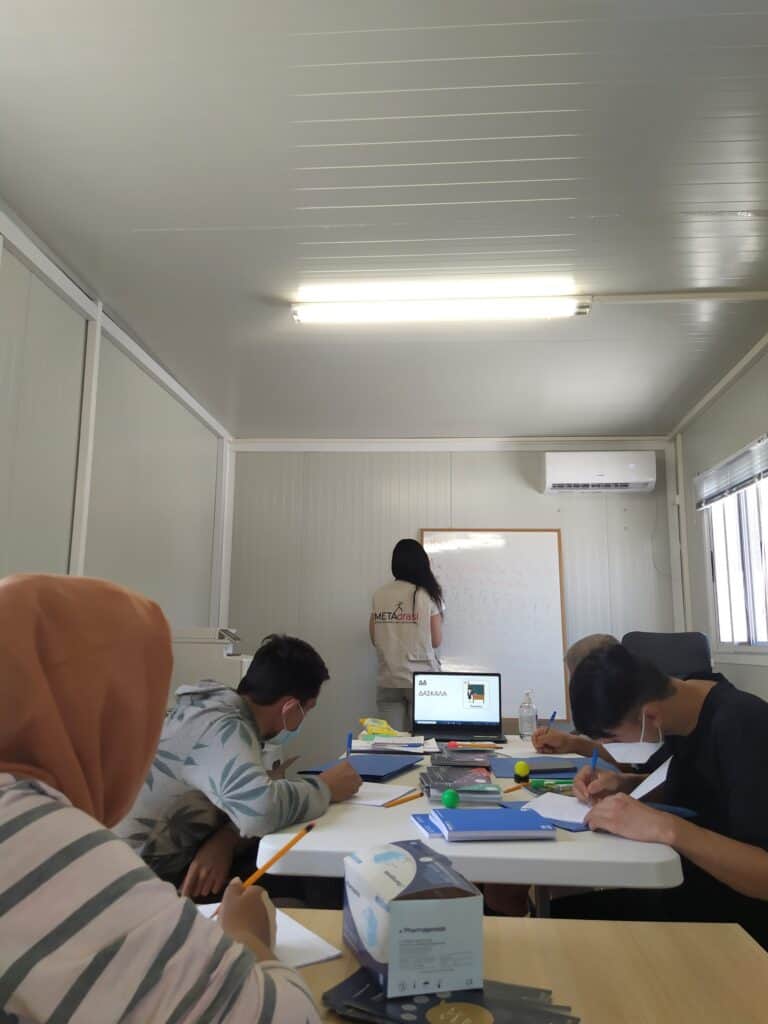 Greek language courses for the adult residents in the refugee camp of Kos have started