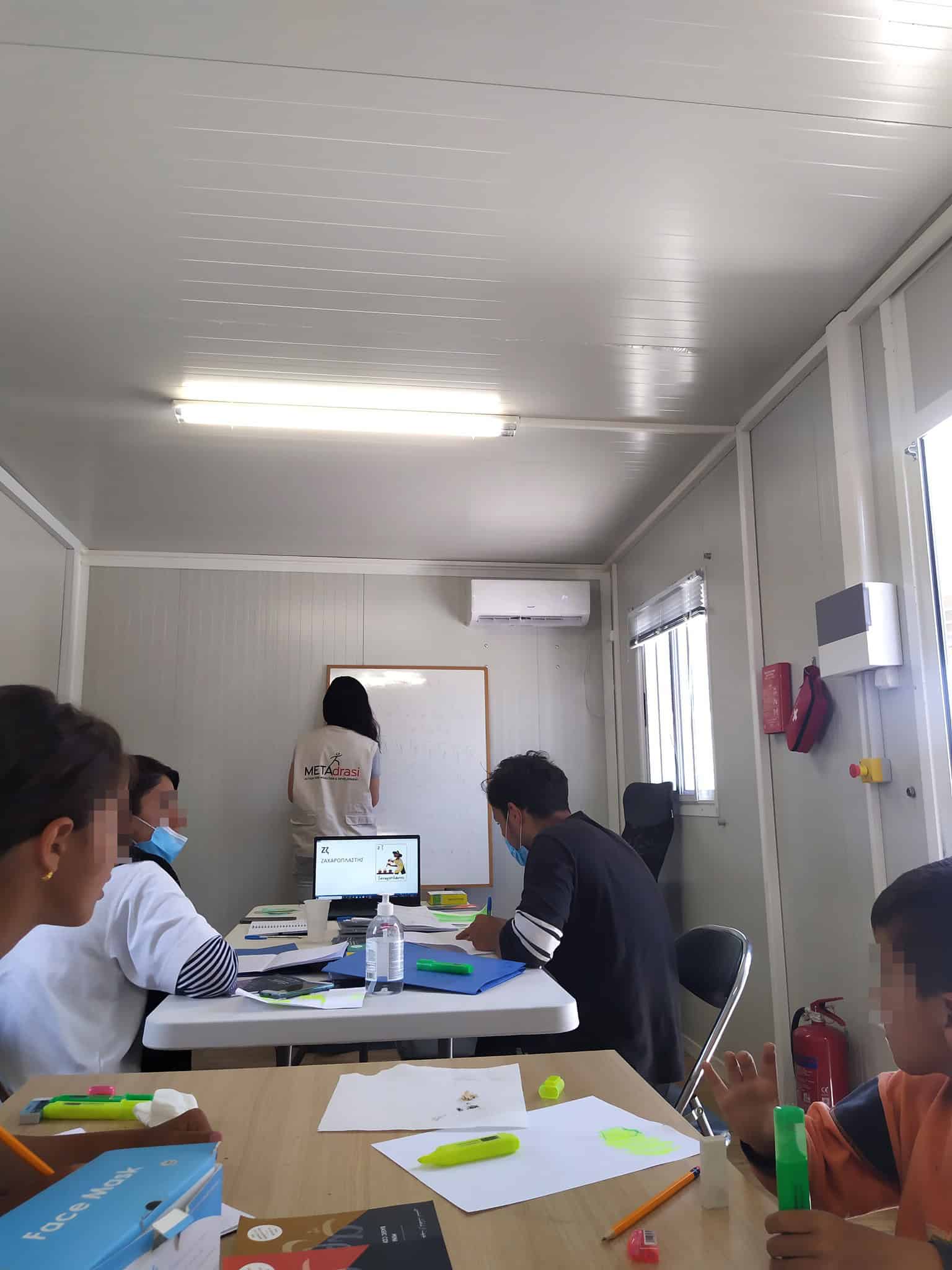 Metadrasi - Greek language courses for the adult residents in the refugee camp of Kos have started 3 Metadrasi - METAdrasi Kos education 2