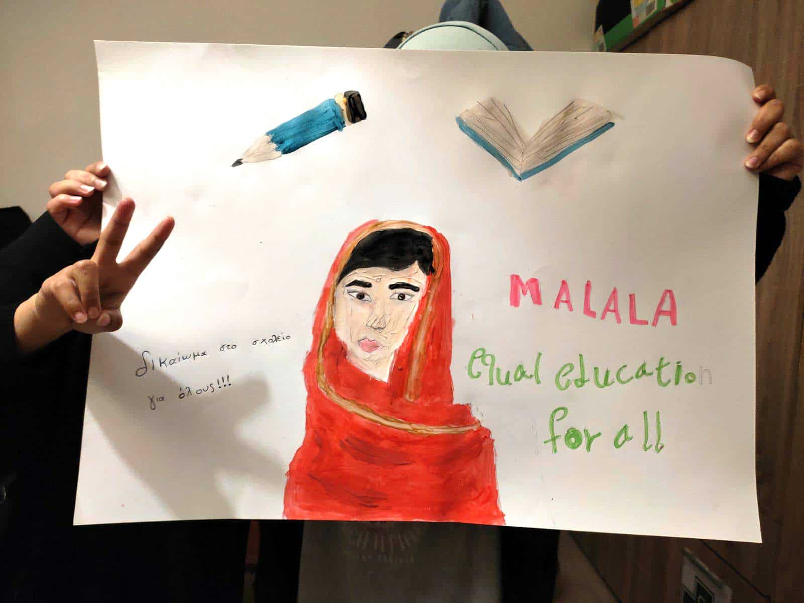 Metadrasi - The girls of theTransit Accommodation Facility in Samos get inspired by Malala 1 Metadrasi - METAdrasi Samos Malala 2