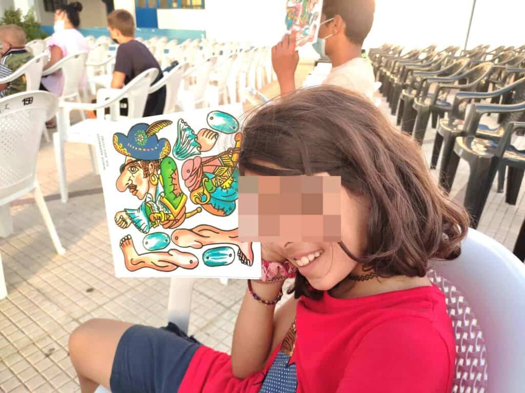 The unaccompanied children of METAdrasi’s Transit Accommodation Facility in Samos enjoy the shadow theater
