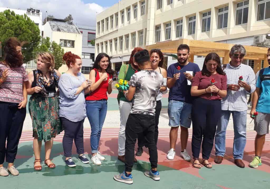 A celebration for the completion of the first courses of “Step2School”