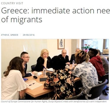 Commissioner for Human Rights Dunja Mijatović visited METAdrasi