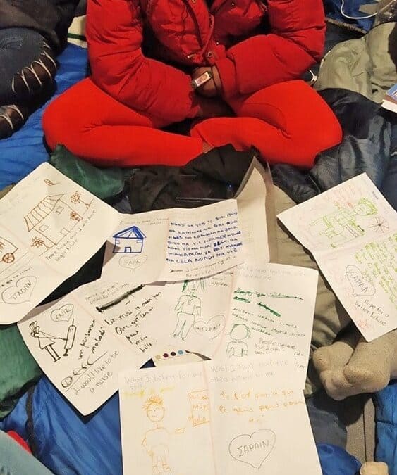 Unaccompanied children do creative activities in Kos Safe Area