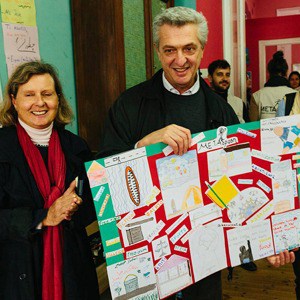 The UN High Commissioner for Refugees visits METAdrasi’s non-formal education centre in Mytilene