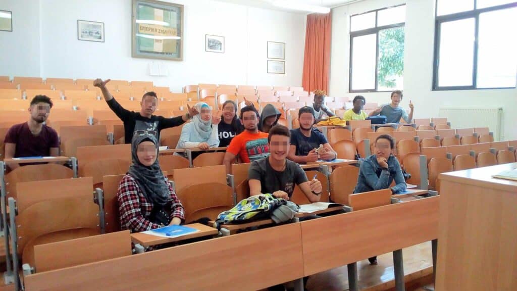 Our unaccompanied children in Chios started school today!