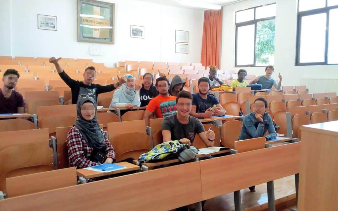 Our unaccompanied children in Chios started school today!