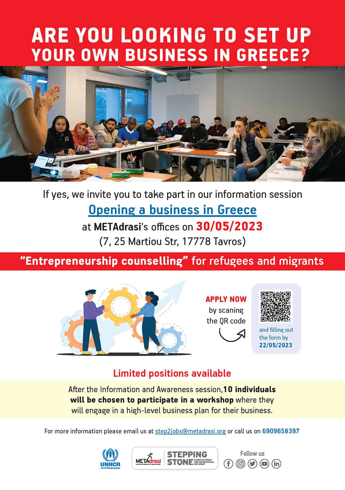 Metadrasi - Stepping Stone: Entrepreneurship Counselling - 2nd Cycle 2 Metadrasi - Entrepreneurship Counselling APR 2023 EN