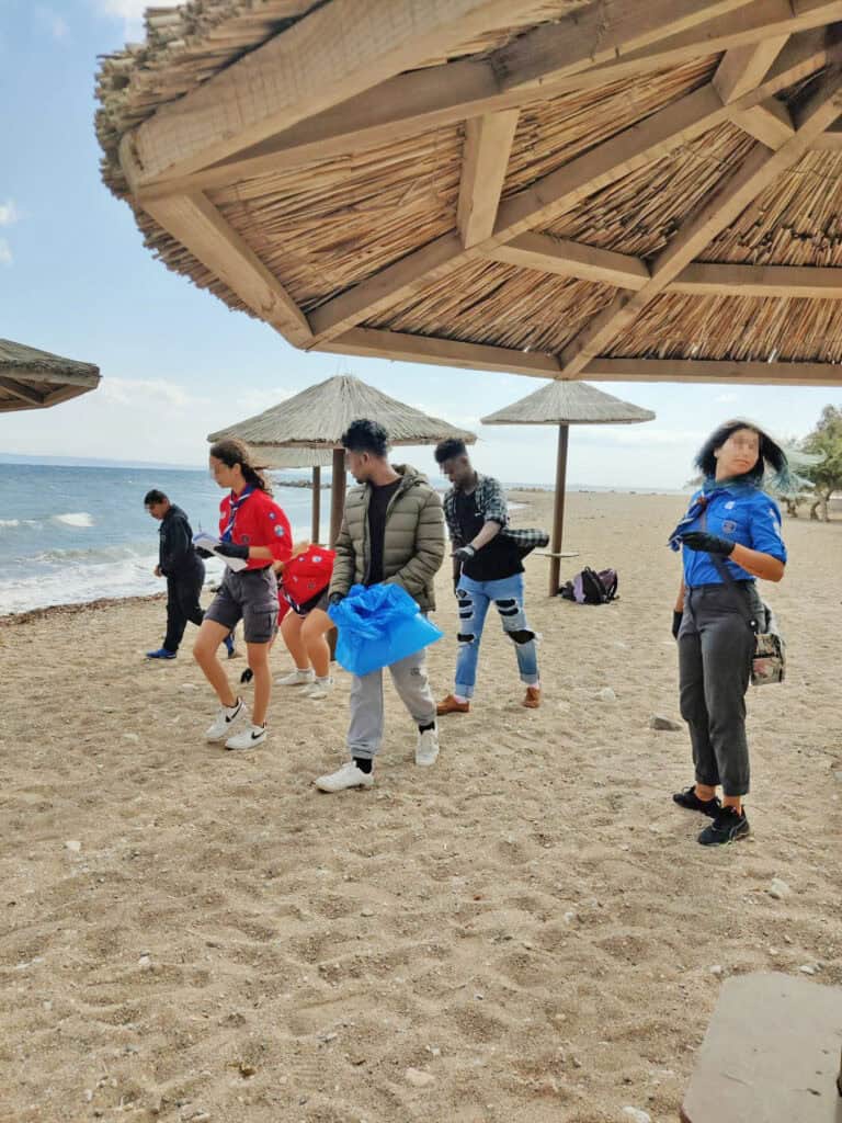 Coastline cleaning by the children of our Accommodation Facility in Chios