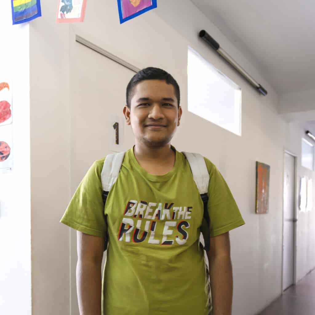 “Here they help me with everything. I love all the teachers!”