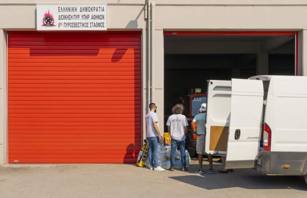 Supporting firefighters and volunteers in Parnitha and Evros