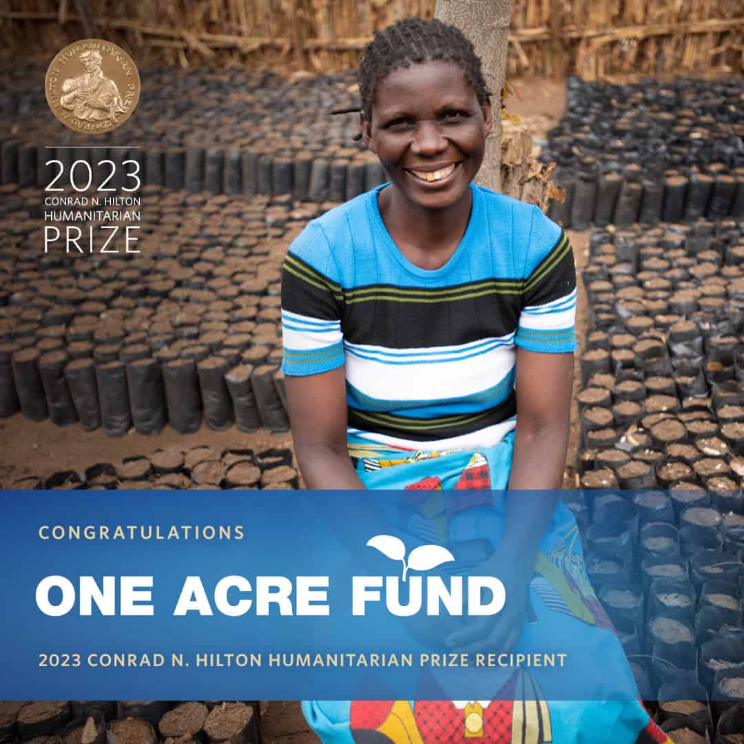Metadrasi - Once Acre Farm receives the Conrad N. Hilton Foundation Humanitarian Prize for 2023 1 Metadrasi - OneAcreFund 3 Square1080x1080 1