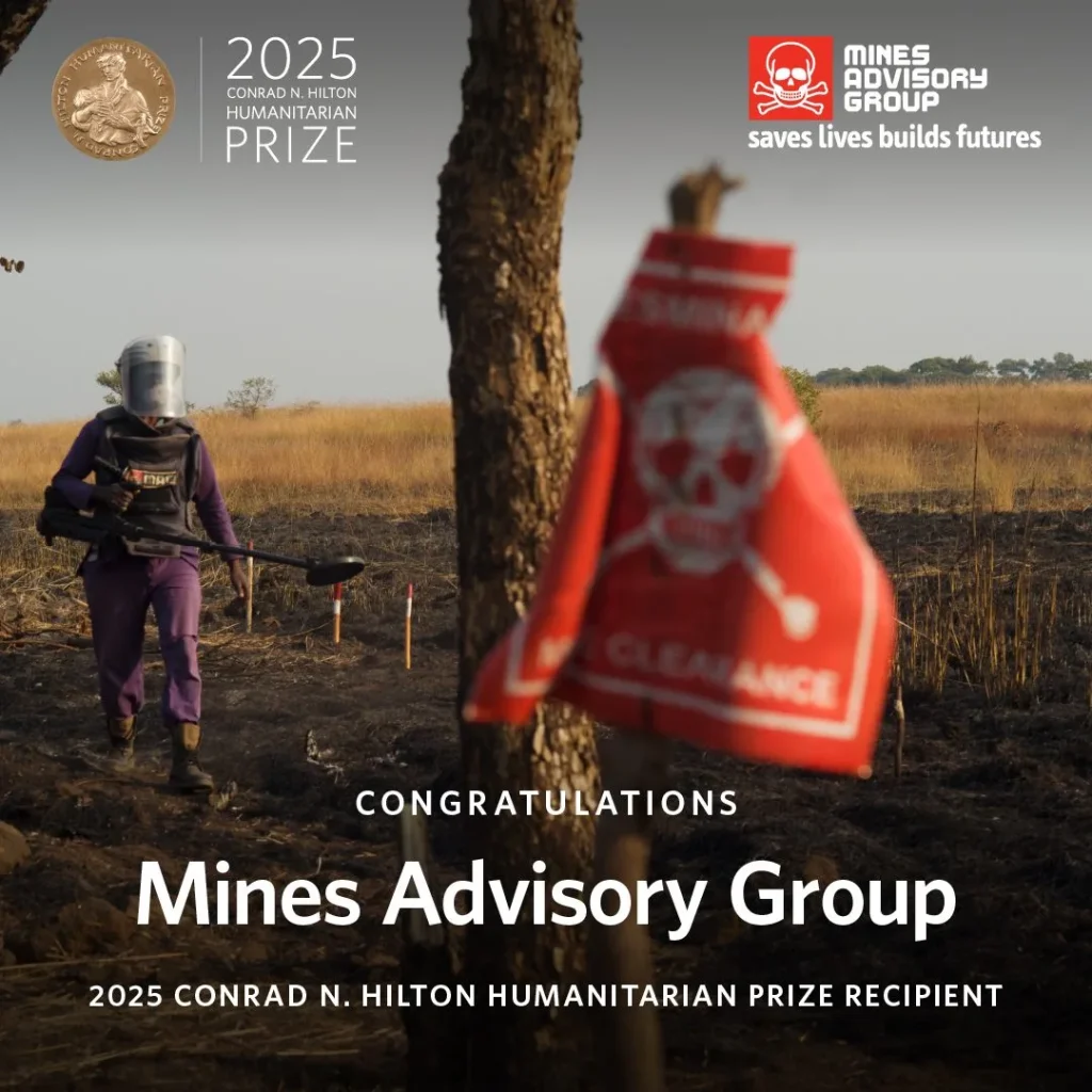 Η Mines Advisory Group τιμάται με το Ανθρωπιστικό Βραβείο του Ιδρύματος Conrad N. Hilton