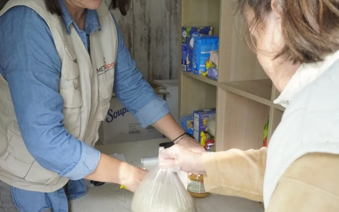 Διανομή τροφίμων, ρούχων και ειδών προσωπικής υγιεινής