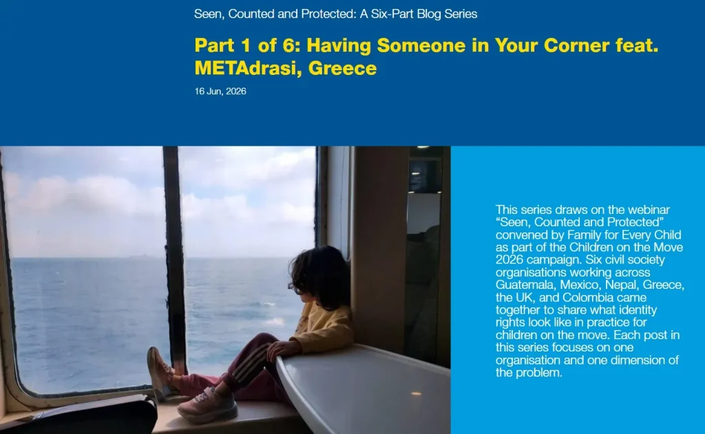 Blog για την Επιτροπεία Ασυνόδευτων Ανηλίκων: Έχοντας κάποιον στο πλευρό σου